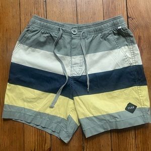 Critical Slide Society board shorts color block elastic waist 28 EUC $25